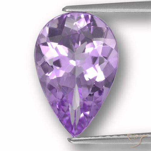 4.55ct Natürlicher Mittelviolett Amethyst, Birnenform, VVS