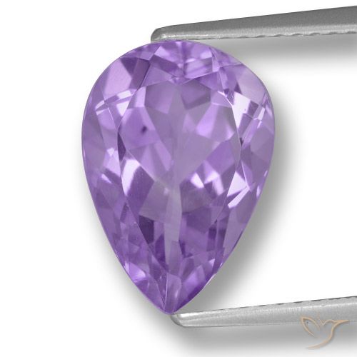 3.79ct Natürlicher Rosaig-violett Amethyst, Birnenform, VVS