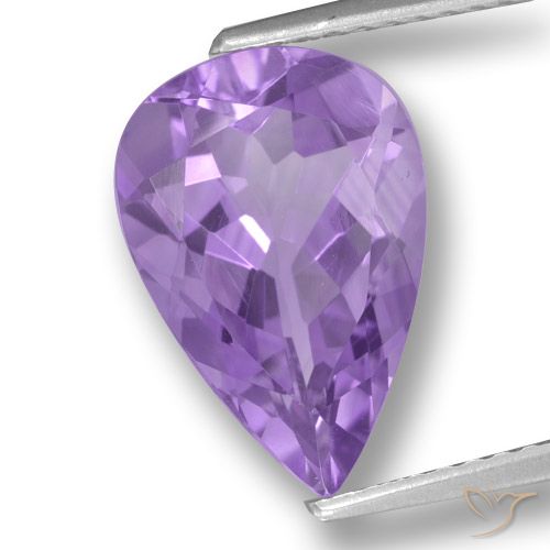 3.44ct Natürlicher Mittelviolett Amethyst, Birnenform, VVS