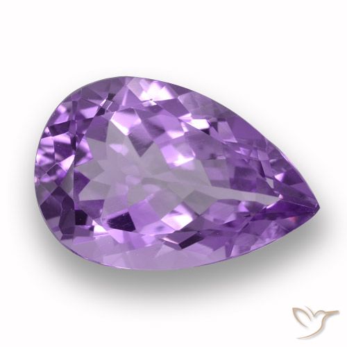 5.26ct Natürlicher Mittelviolett Amethyst, Birnenform, VVS