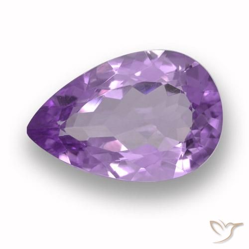 4.49ct Natürlicher Mittelviolett Amethyst, Birnenform, VVS