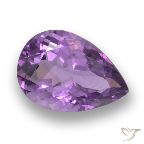 3.88ct Natürlicher Tiefviolettes Violett Amethyst, Birnenform, VVS-VS