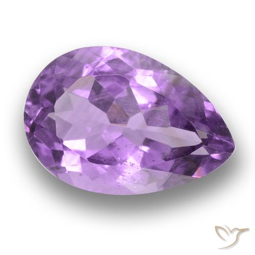 3.92ct Natürlicher Mittel Violett-Rosa Amethyst, Birnenform, VS