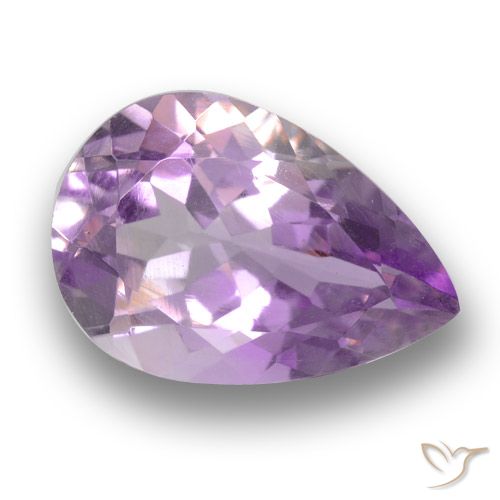 3.45ct Natürlicher Rosaig-violett Amethyst, Birnenform, VS