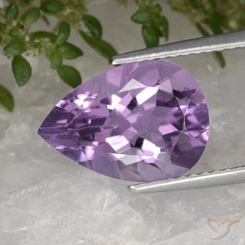 3.43ct Natürlicher Mittelviolett Amethyst, Birnenform, VS