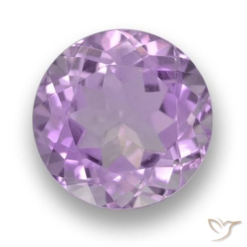 3.87ct Natürlicher Mittelrosa Violett Amethyst, Runden, VVS