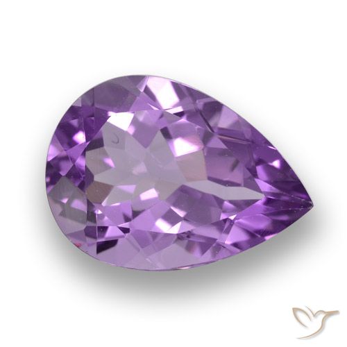 4.64ct Natürlicher Mittel-Dunkelviolett Amethyst, Birnenform, VVS