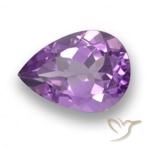 9,17 ctw natürlicher Mittel-Dunkelviolett Amethyst, Birnenform, VVS