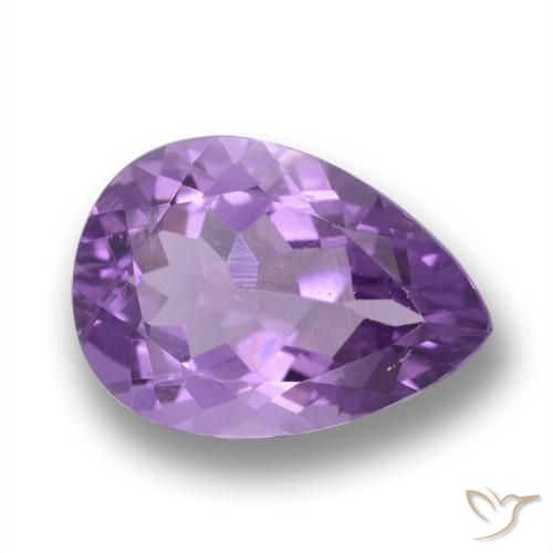 4.87ct Natürlicher Mittelviolett Amethyst, Birnenform, VVS