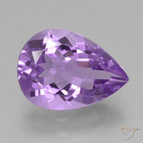 4.40ct Natürlicher Lilaisch-violett Amethyst, Birnenform, VVS