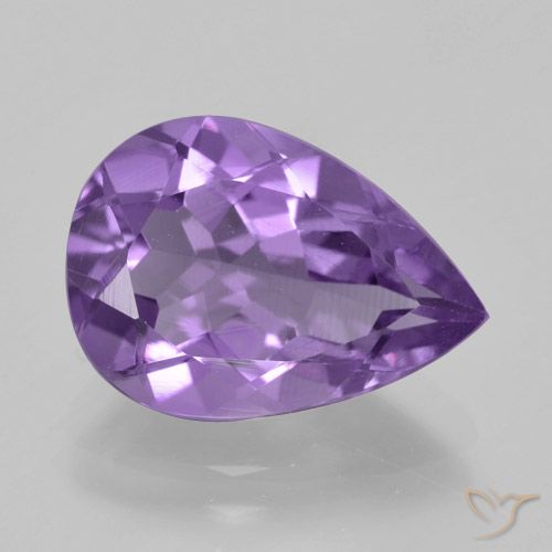 4.44ct Natürlicher Mittelviolett Amethyst, Birnenform, VVS
