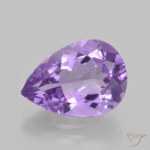 4.48ct Natürlicher Mittelviolett Amethyst, Birnenform, VVS