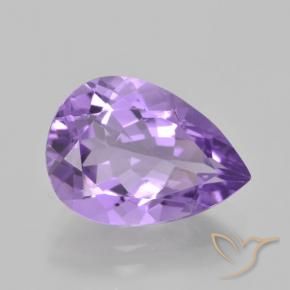 9,17 ctw natürlicher Mittelviolett Amethyst, Birnenform, VVS