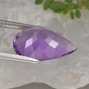 9,17 ctw natürlicher Mittelviolett Amethyst, Birnenform, VVS