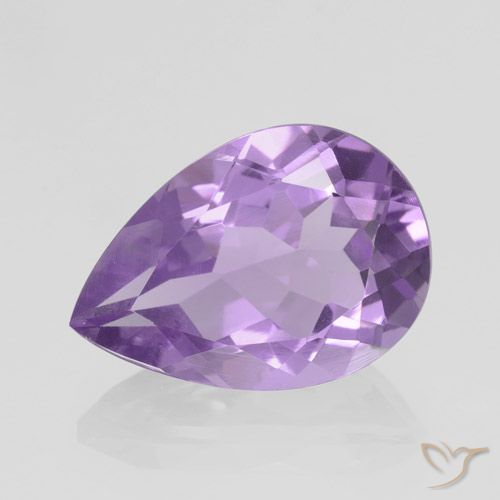 4.59ct Natürlicher Mittelviolett Amethyst, Birnenform, VVS