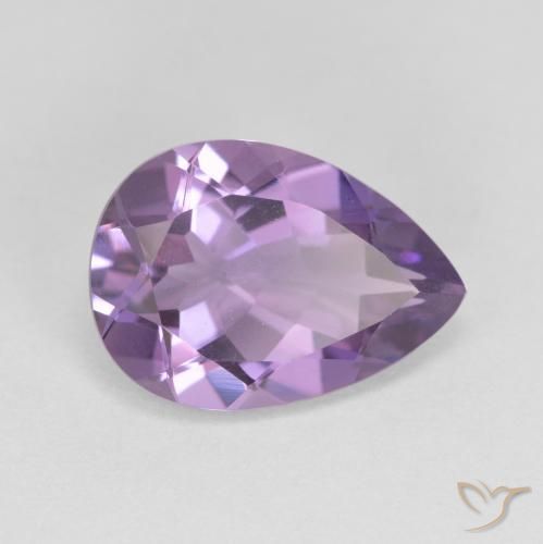 4.35ct Natürlicher Mittelviolett Amethyst, Birnenform, VVS