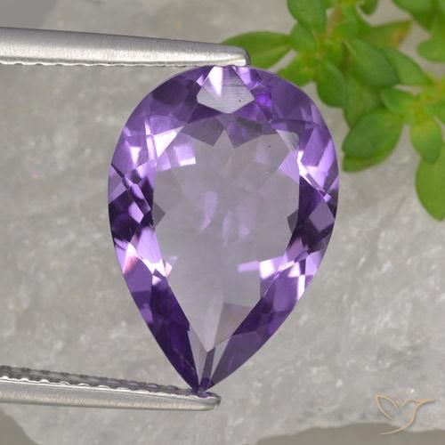 9,17 ctw natürlicher Mittelviolett Amethyst, Birnenform, VVS-VS