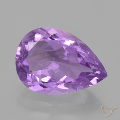 4.43ct Natürlicher Mittelviolett Amethyst, Birnenform, VVS-VS