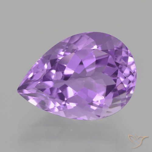 5.69ct Natürlicher Rosaig-violett Amethyst, Birnenform, VVS
