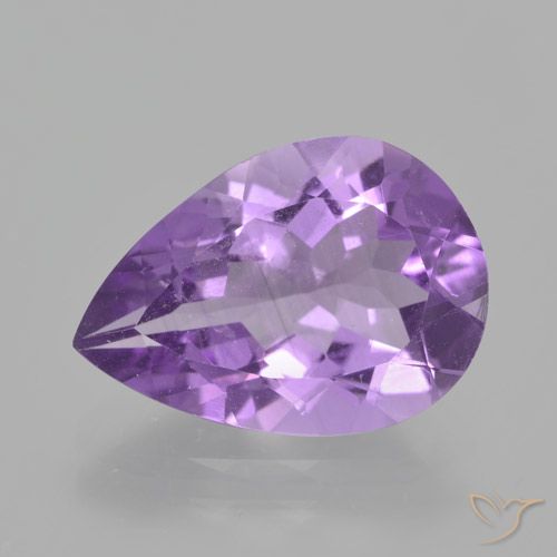 4.03ct Natürlicher Mittelviolett Amethyst, Birnenform, VS