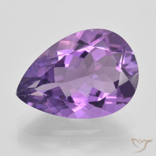 4.75ct Natürlicher Intensives Violett Amethyst, Birnenform, VVS