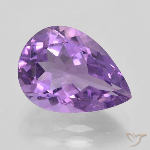 4.59ct Natürlicher Lilaisch-violett Amethyst, Birnenform, VVS