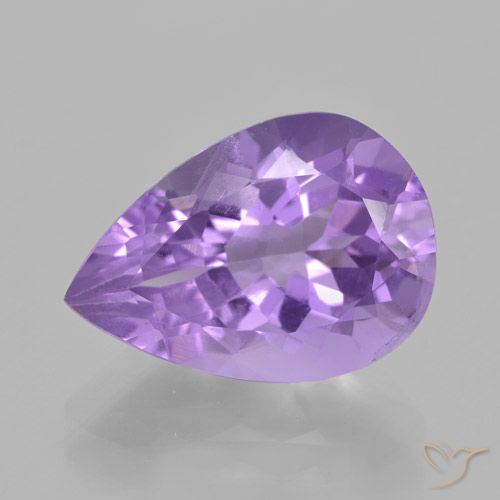 4.93ct Natürlicher Mittelviolett Amethyst, Birnenform, VVS