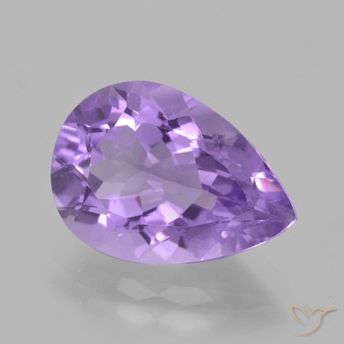 4.66ct Natürlicher Mittelviolett Amethyst, Birnenform, VVS