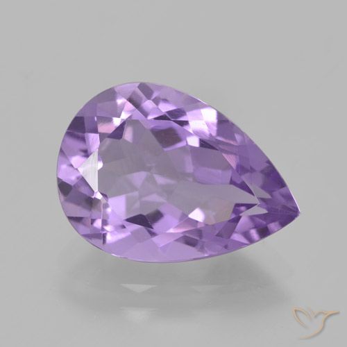 4.34ct Natürlicher Mittelviolett Amethyst, Birnenform, VVS