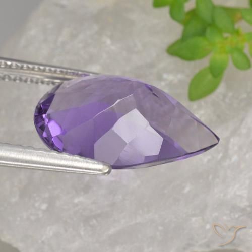 9,17 ctw natürlicher Mittelviolett Amethyst, Birnenform, VVS