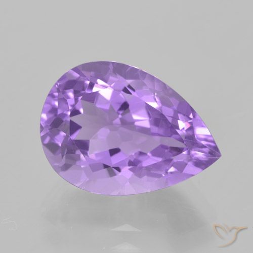 5.26ct Natürlicher Rosaig-violett Amethyst, Birnenform, VVS