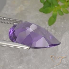 9,17 ctw natürlicher Mittelviolett Amethyst, Birnenform, VVS-VS