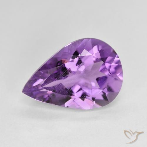 9,17 ctw natürlicher Mittelviolett Amethyst, Birnenform, VVS-VS