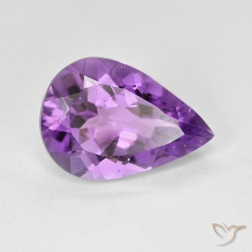 9,17 ctw natürlicher Mittelviolett Amethyst, Birnenform, VVS-VS