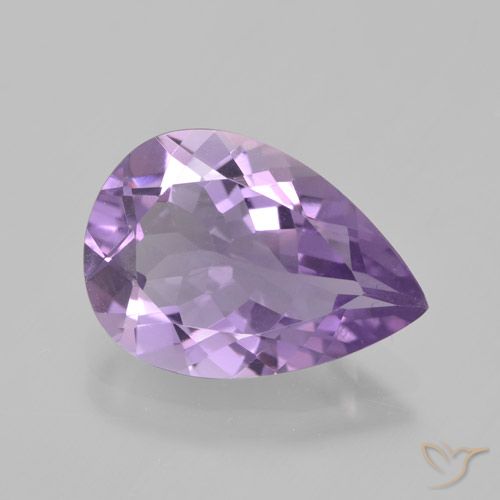 3.76ct Natürlicher Mittelviolettes Rosa Amethyst, Birnenform, VVS-VS