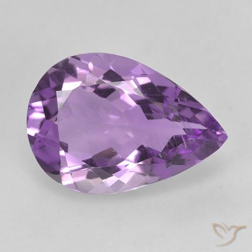 4.09ct Natürlicher Mittelviolett Amethyst, Birnenform, VVS-VS