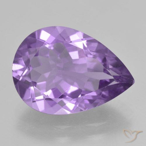4.20ct Natürlicher Tiefes Irisviolett Amethyst, Birnenform, VVS