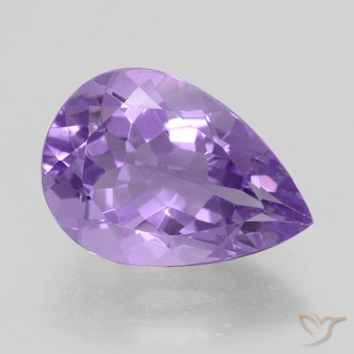 4.30ct Natürlicher Mittelviolett Amethyst, Birnenform, VVS