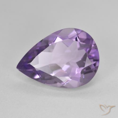 4.48ct Natürlicher Mittelviolett Amethyst, Birnenform, VVS