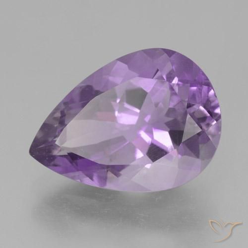 9,17 ctw natürlicher Mittelviolettes Rosa Amethyst, Birnenform, VVS