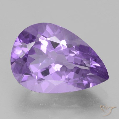 4.39ct Natürlicher Mittelviolett Amethyst, Birnenform, VVS