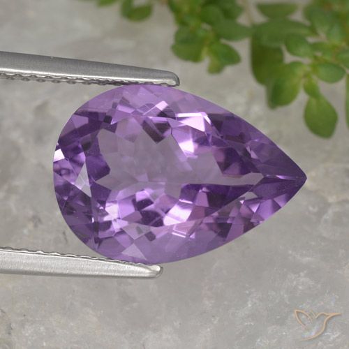 4.67ct Natürlicher Tiefviolettes Violett Amethyst, Birnenform, VVS