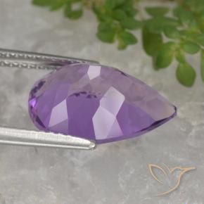 9,17 ctw natürlicher Tiefviolettes Violett Amethyst, Birnenform, VVS