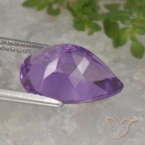9,17 ctw natürlicher Lilaisch-violett Amethyst, Birnenform, VVS