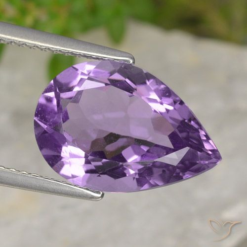 4.23ct Natürlicher Mittelviolett Amethyst, Birnenform, VVS