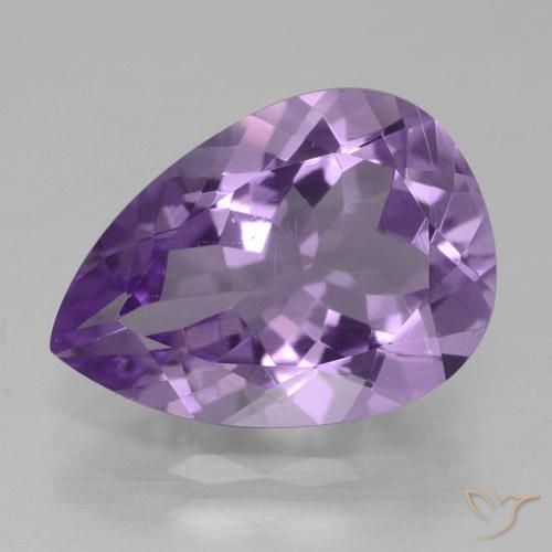 4.05ct Natürlicher tiefviolett Amethyst, Birnenform, VVS