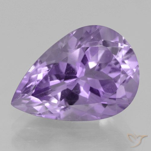 4.91ct Natürlicher Mittelviolett Amethyst, Birnenform, VVS