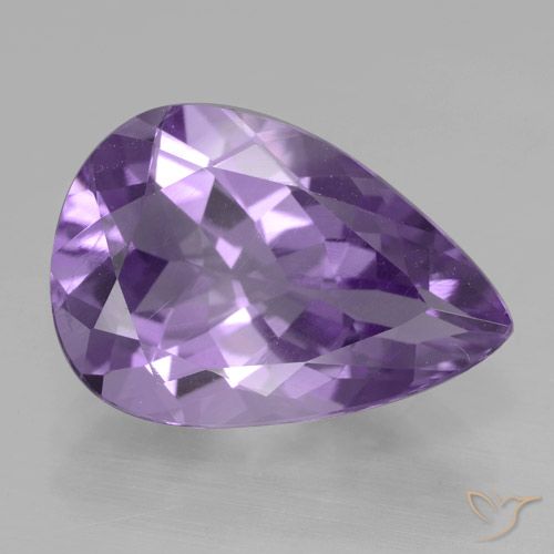 3.88ct Natürlicher tiefviolett Amethyst, Birnenform, VVS