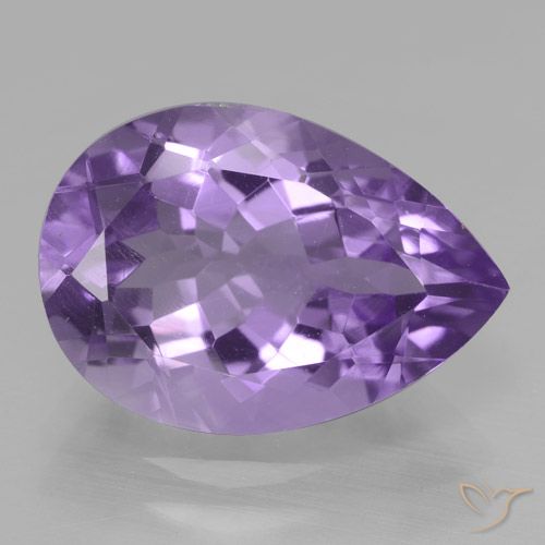 4.64ct Natürlicher Mittelviolett Amethyst, Birnenform, VVS
