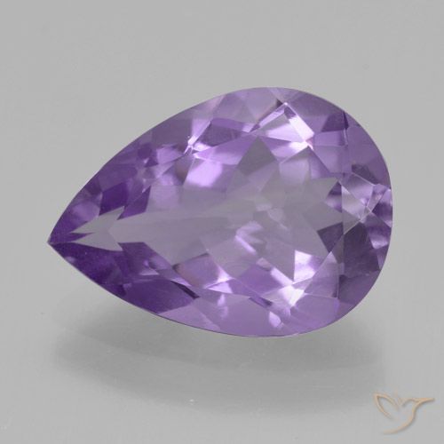 4.02ct Natürlicher Mittelviolett Amethyst, Birnenform, VVS